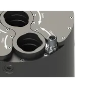 Axial oxygen connector for sidemount unit #2